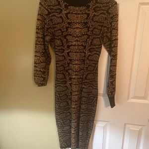 Backless sweater dress